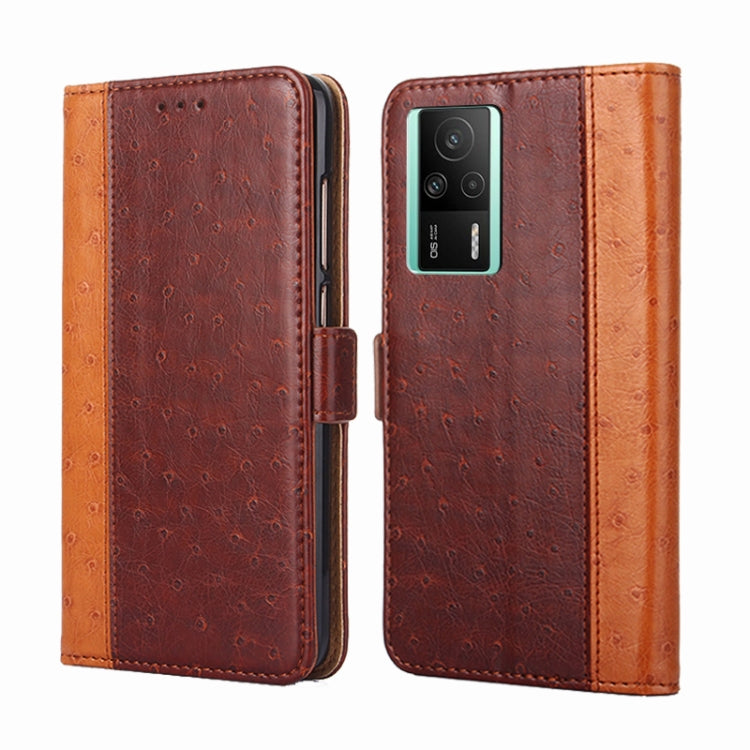 For Xiaomi Redmi K60E Ostrich Texture Horizontal Flip Leather Phone Case
