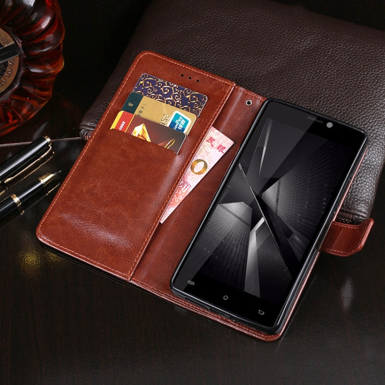 For Cubot H3 idewei Crazy Horse Texture Horizontal Flip Leather Case with Holder & Card Slots & Wallet