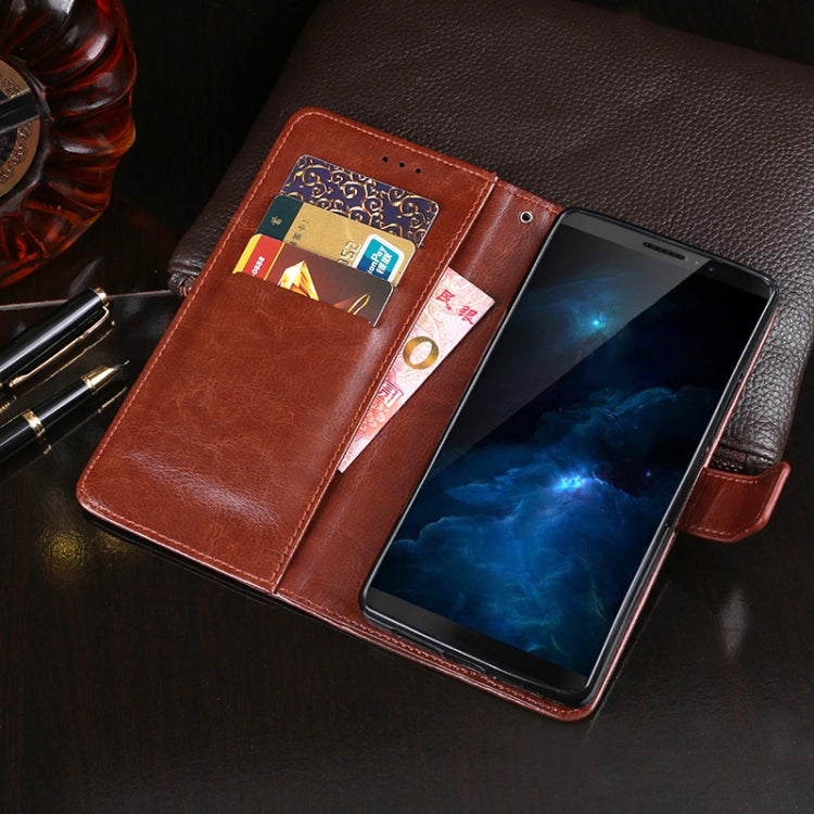 For Cubot J5 idewei Crazy Horse Texture Horizontal Flip Leather Case with Holder & Card Slots & Wallet