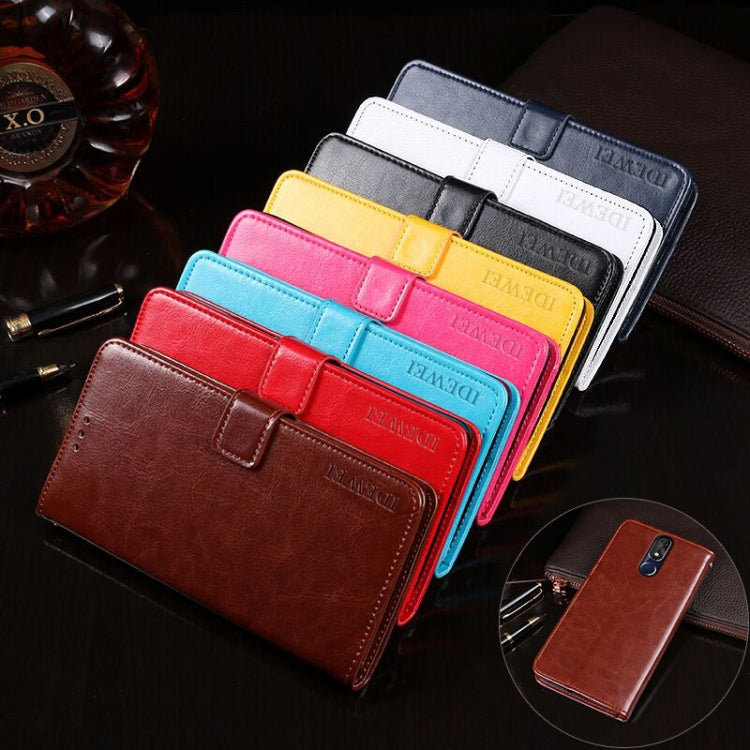 For Cubot Power idewei Crazy Horse Texture Horizontal Flip Leather Case with Holder & Card Slots & Wallet