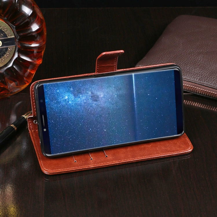 For Cubot X18 idewei Crazy Horse Texture Horizontal Flip Leather Case with Holder & Card Slots & Wallet