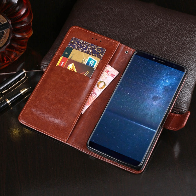 For Cubot X18 idewei Crazy Horse Texture Horizontal Flip Leather Case with Holder & Card Slots & Wallet