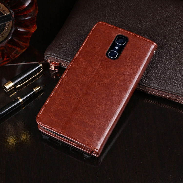 For Cubot X18 idewei Crazy Horse Texture Horizontal Flip Leather Case with Holder & Card Slots & Wallet