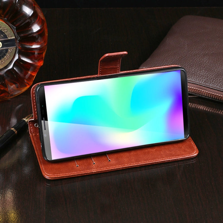 For Cubot X19 idewei Crazy Horse Texture Horizontal Flip Leather Case with Holder & Card Slots & Wallet