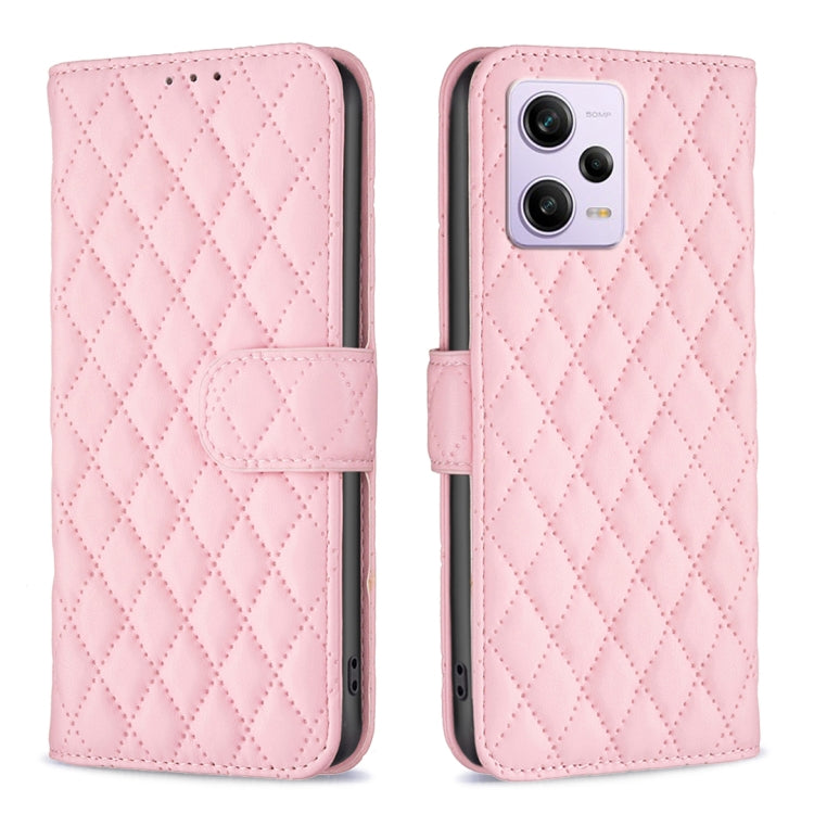 For Xiaomi Redmi Note 12 Pro+ Global Diamond Lattice Wallet Leather Flip Phone Case