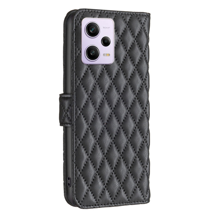 For Xiaomi Redmi Note 12 Pro+ Global Diamond Lattice Wallet Leather Flip Phone Case