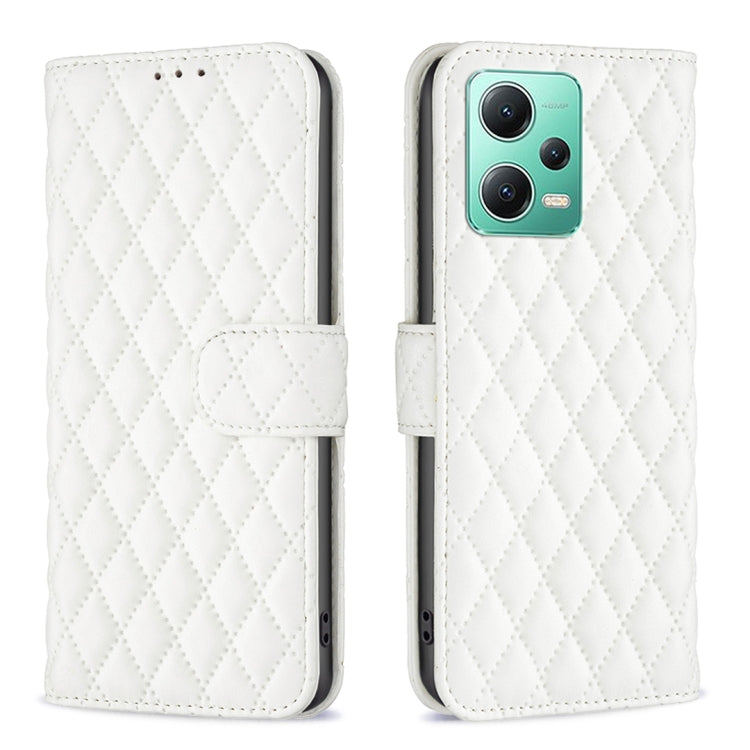 For Xiaomi Redmi Note 12 Global Diamond Lattice Wallet Leather Flip Phone Case