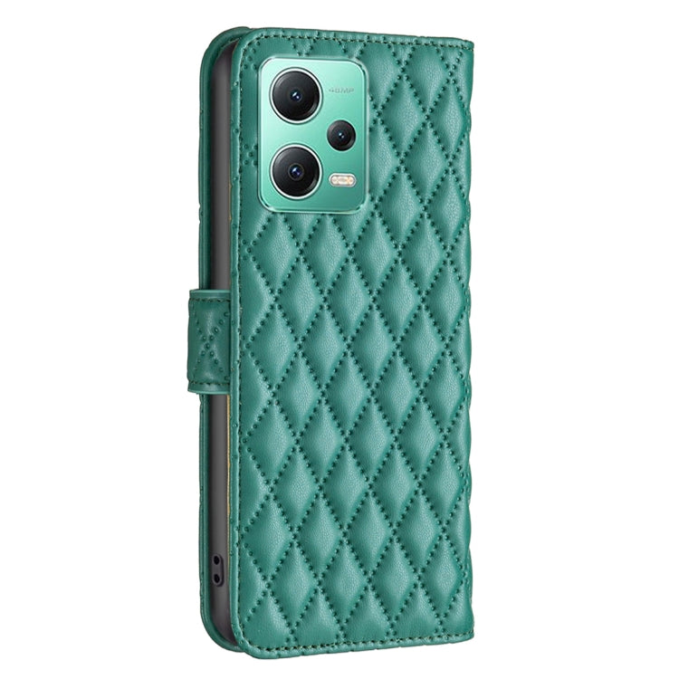 For Xiaomi Redmi Note 12 Global Diamond Lattice Wallet Leather Flip Phone Case