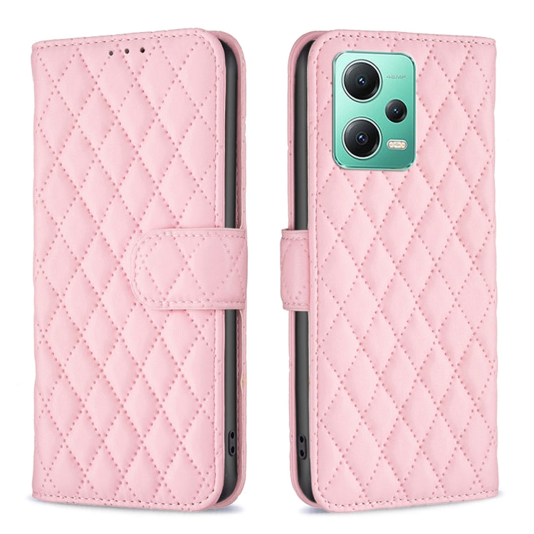 For Xiaomi Redmi Note 12 Global Diamond Lattice Wallet Leather Flip Phone Case