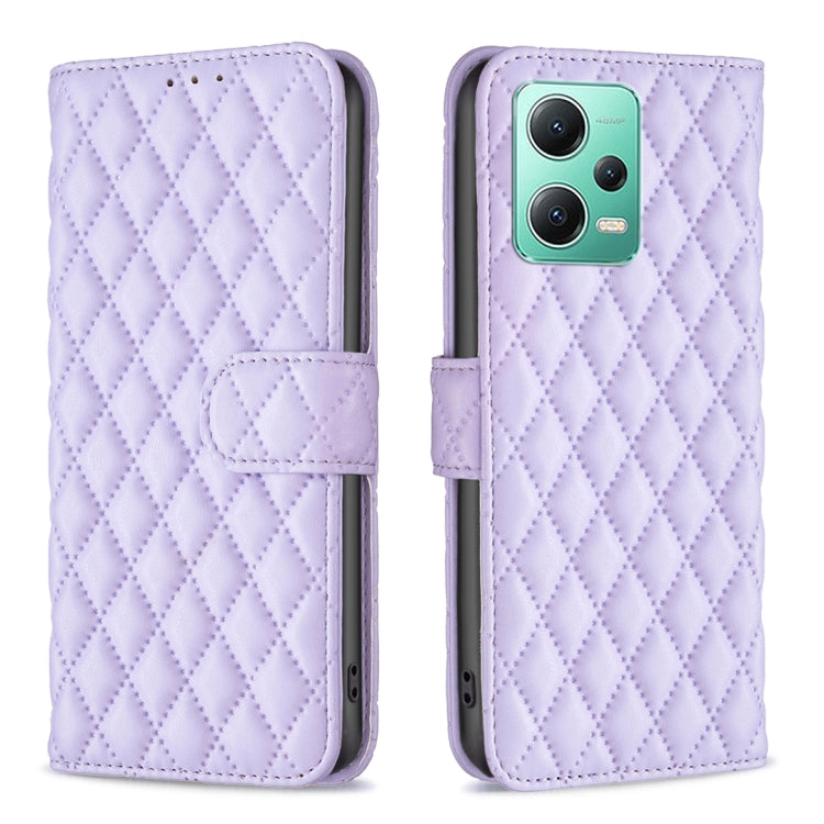 For Xiaomi Redmi Note 12 Global Diamond Lattice Wallet Leather Flip Phone Case
