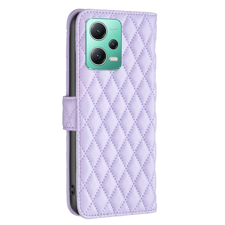For Xiaomi Redmi Note 12 Global Diamond Lattice Wallet Leather Flip Phone Case