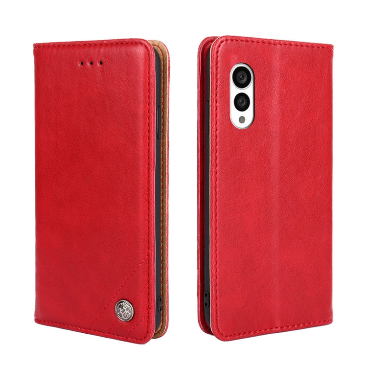 For Fujitsu Arrows N F-51C Non-Magnetic Retro Texture Horizontal Flip Leather Case