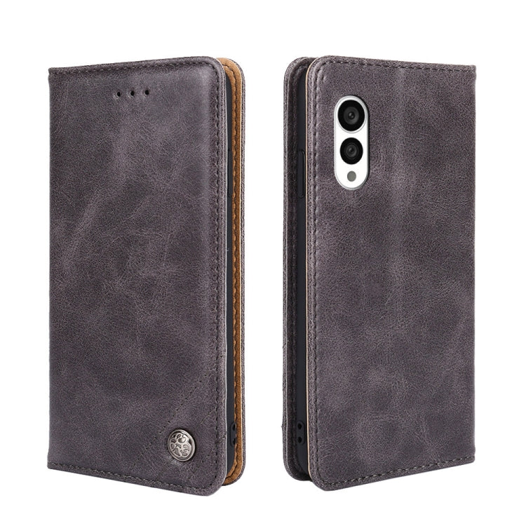 For Fujitsu Arrows N F-51C Non-Magnetic Retro Texture Horizontal Flip Leather Case