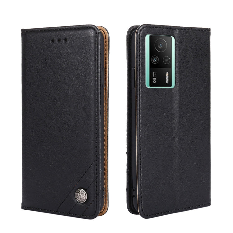 For Xiaomi Redmi K60E Non-Magnetic Retro Texture Horizontal Flip Leather Case