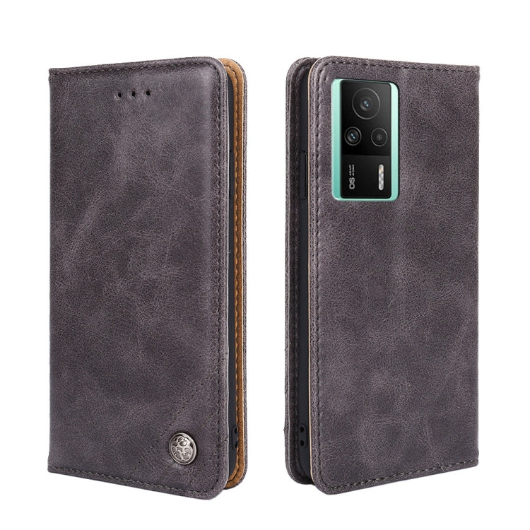 For Xiaomi Redmi K60E Non-Magnetic Retro Texture Horizontal Flip Leather Case
