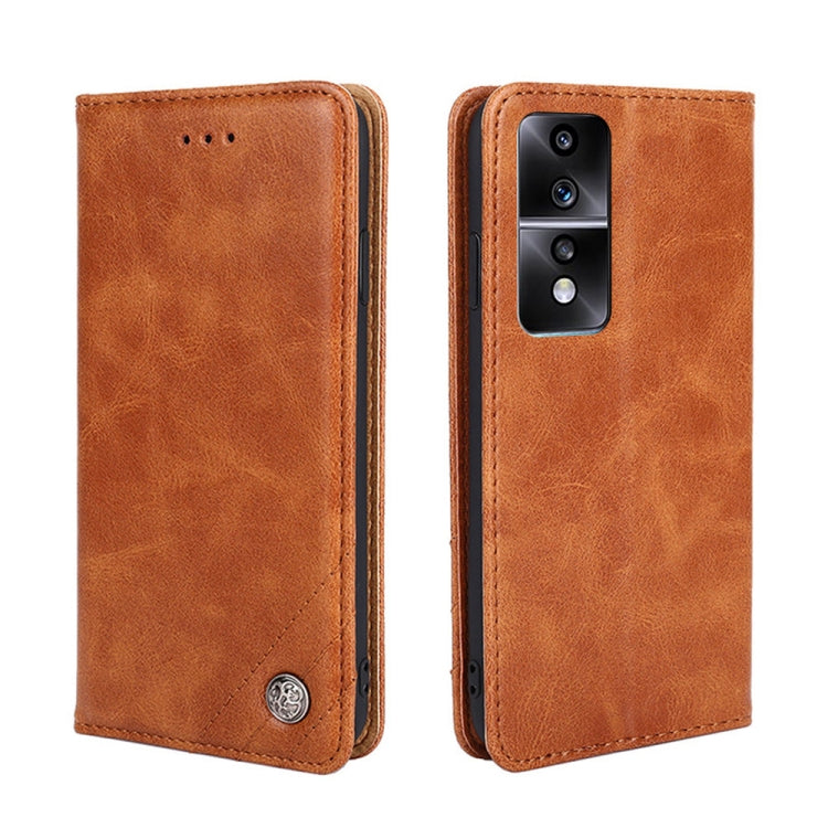 For Honor 80 GT Non-Magnetic Retro Texture Horizontal Flip Leather Case