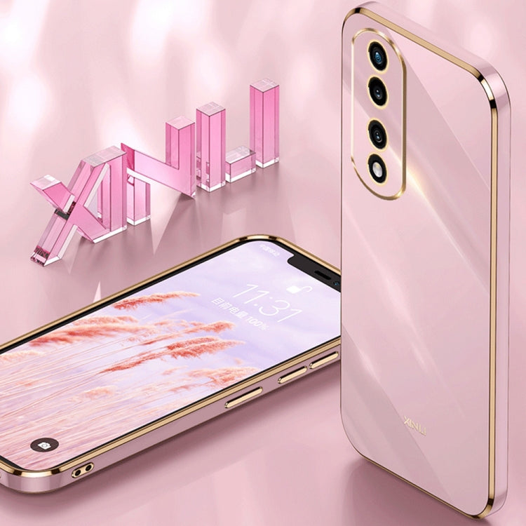 For Honor 80 Pro Flat XINLI Straight Edge 6D Electroplate TPU Phone Case