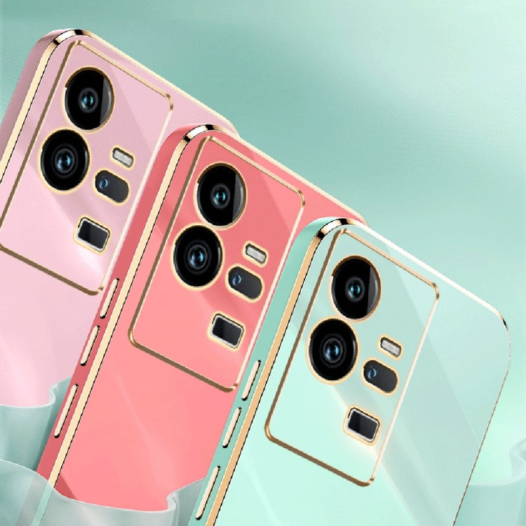 For vivo iQOO 11 Pro 5G XINLI Straight Edge 6D Electroplate TPU Phone Case with Ring Holder