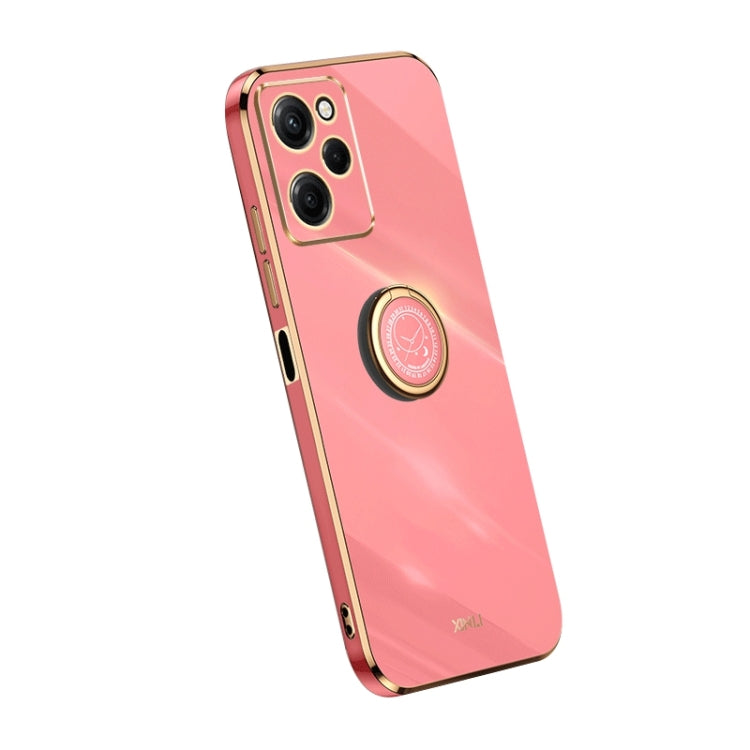 For Xiaomi Redmi Note 12 Pro Speed XINLI Straight Edge 6D Electroplate TPU Phone Case with Ring Holder