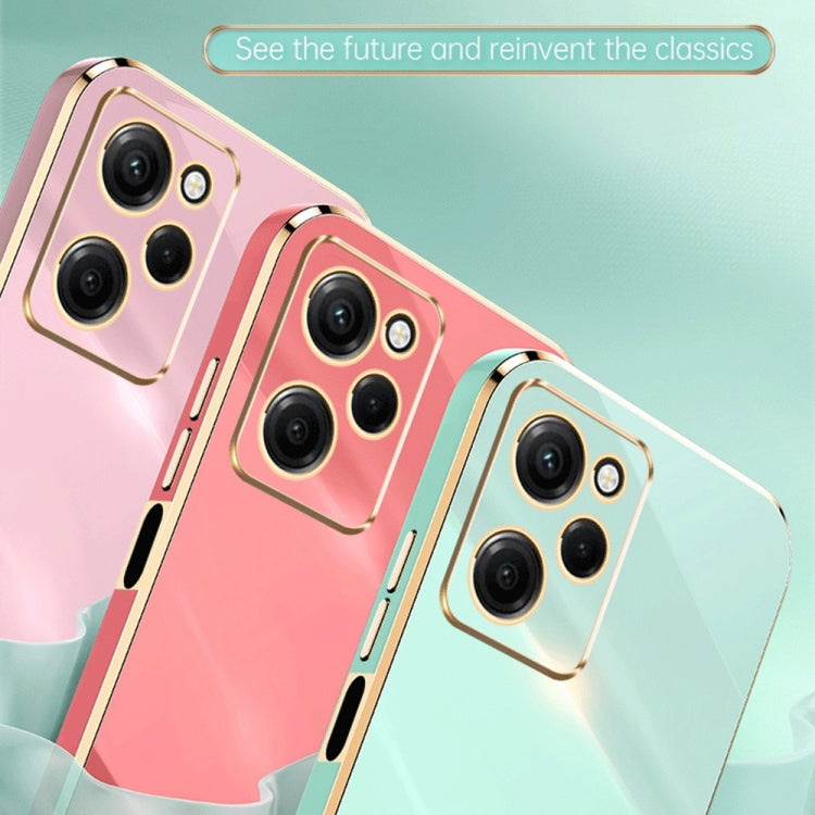 For Xiaomi Redmi Note 12 Pro Speed XINLI Straight Edge 6D Electroplate TPU Phone Case with Ring Holder