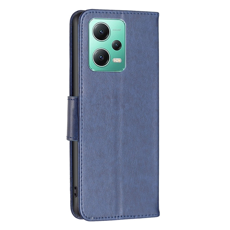 For Xiaomi Redmi Note 12 Global Embossing Two Butterflies Pattern Leather Phone Case