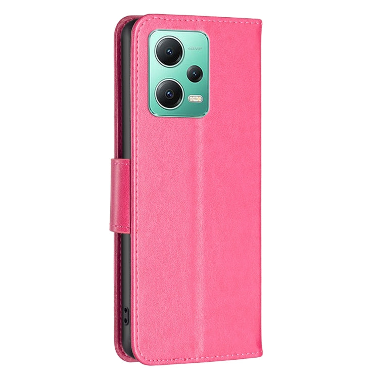 For Xiaomi Redmi Note 12 Global Embossing Two Butterflies Pattern Leather Phone Case