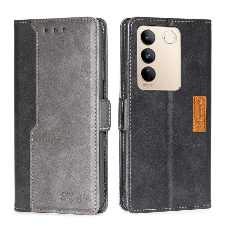 For vivo S16 / S16 Pro Contrast Color Side Buckle Leather Phone Case