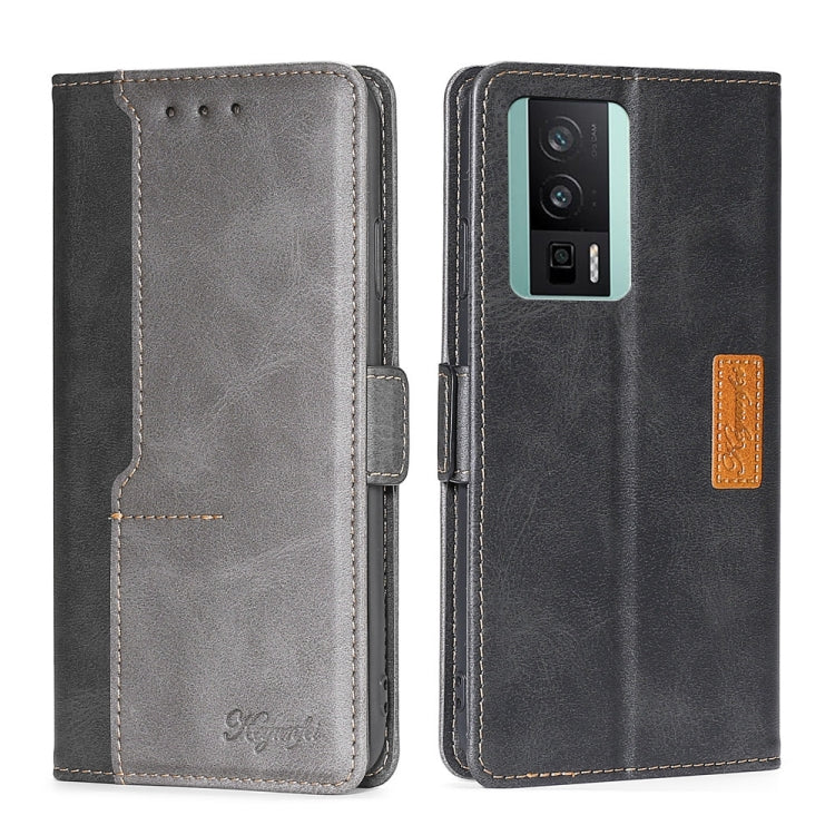 For Xiaomi Redmi K60 / K60 Pro Contrast Color Side Buckle Leather Phone Case
