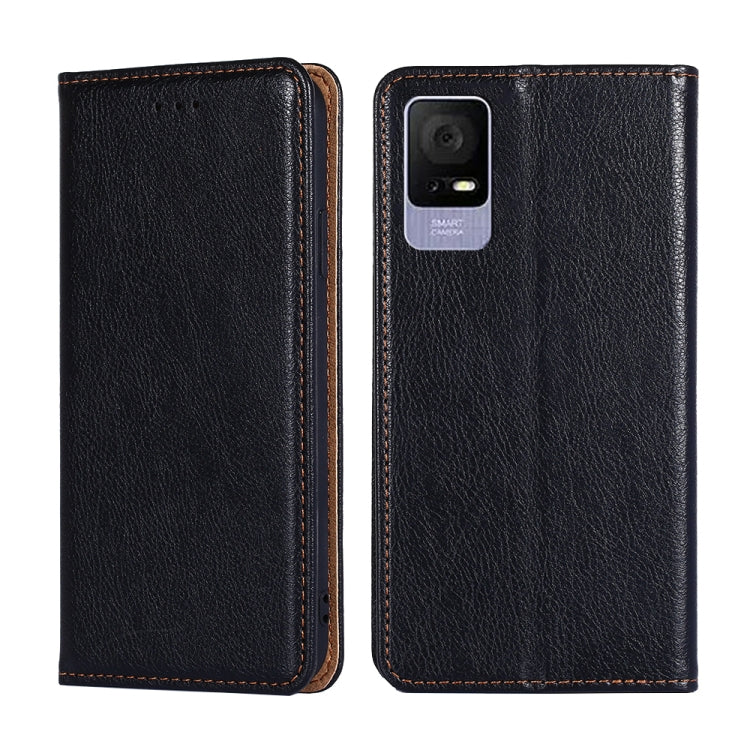 For TCL 405 / 406 / 408 Gloss Oil Solid Color Magnetic Leather Phone Case