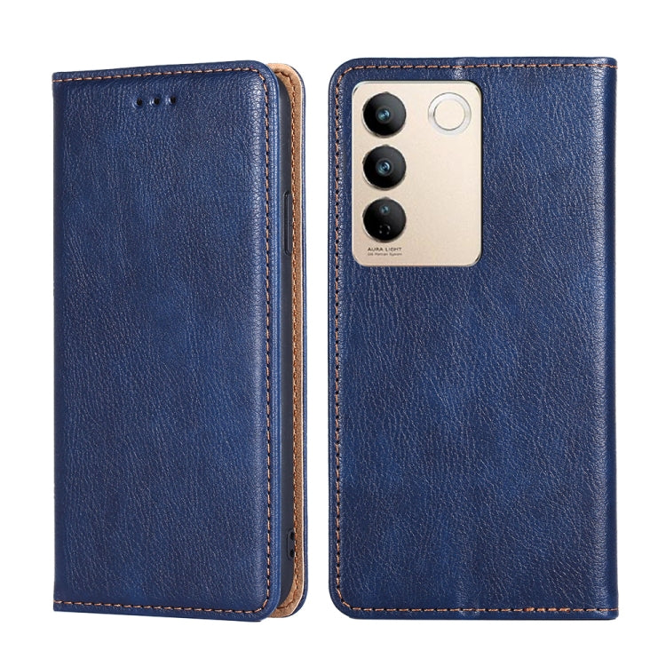 For vivo S16 / S16 Pro Gloss Oil Solid Color Magnetic Leather Phone Case