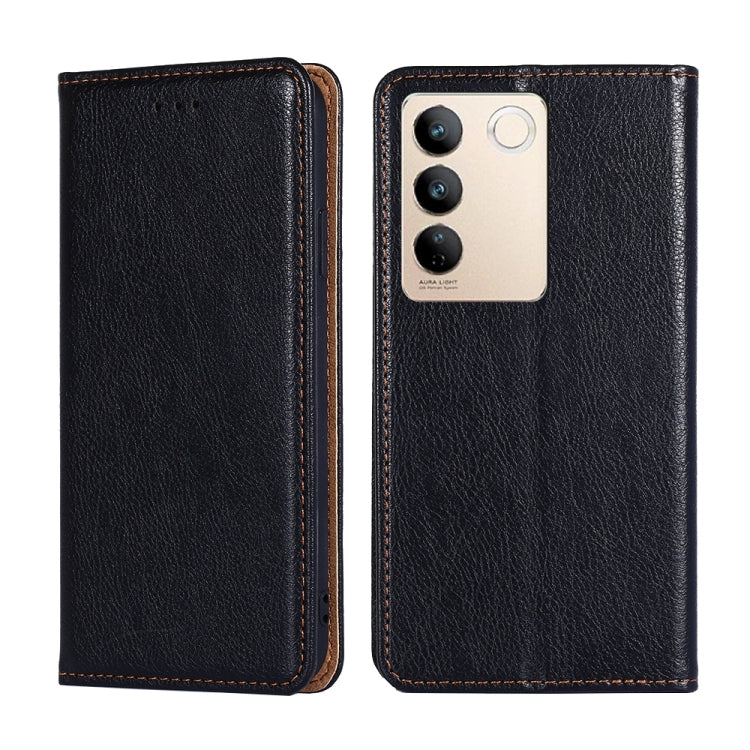 For vivo S16 / S16 Pro Gloss Oil Solid Color Magnetic Leather Phone Case