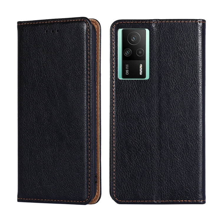 For Xiaomi Redmi K60E Gloss Oil Solid Color Magnetic Leather Phone Case