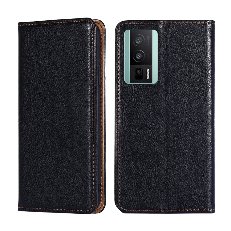 For Xiaomi Redmi K60 / K60 Pro Gloss Oil Solid Color Magnetic Leather Phone Case