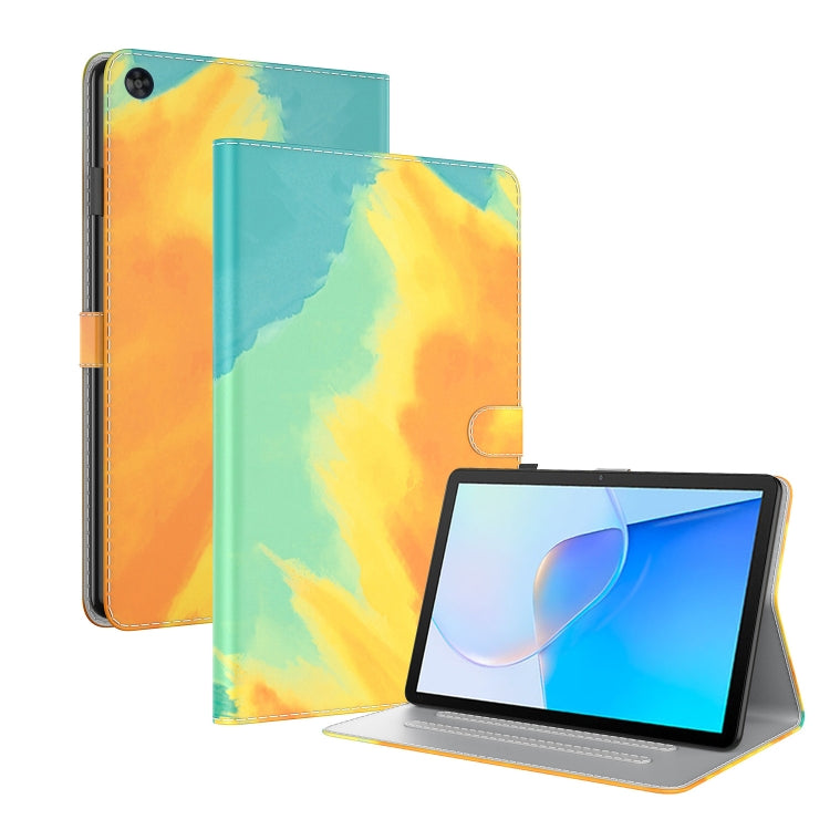For Huawei MatePad SE Watercolor Pattern Flip Leather Tablet Case