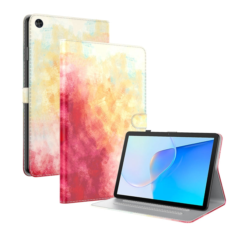 For Huawei MatePad SE Watercolor Pattern Flip Leather Tablet Case