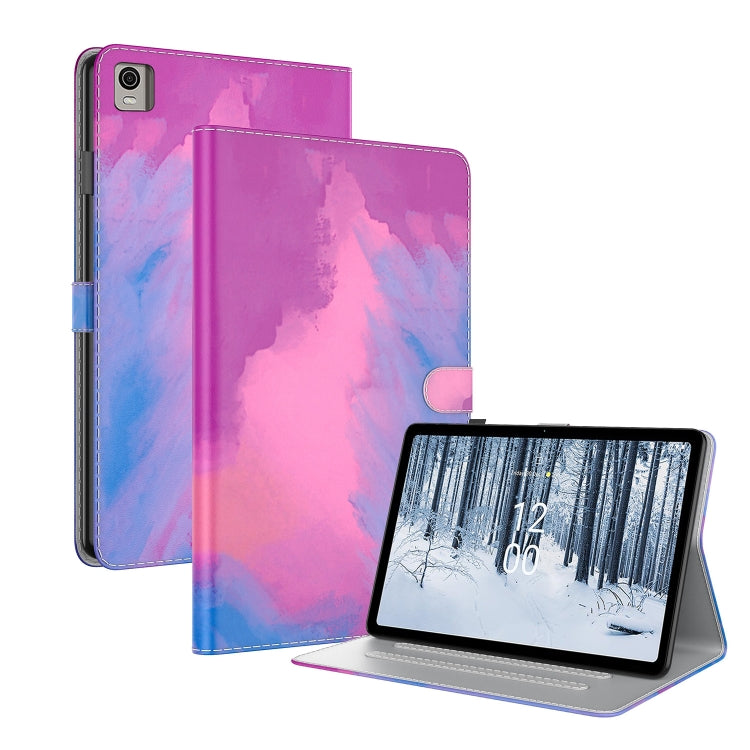 For Nokia T21 Watercolor Pattern Flip Leather Tablet Case