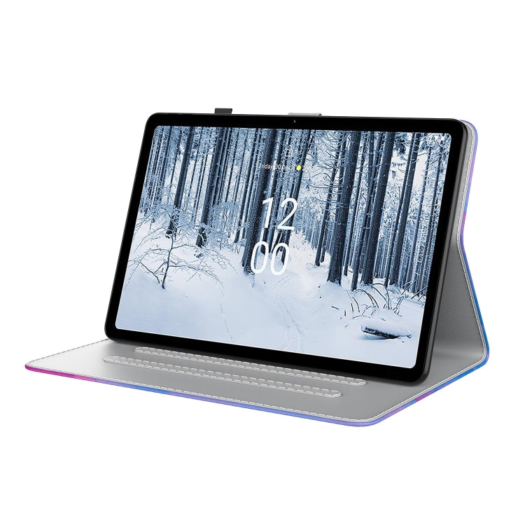 For Nokia T21 Watercolor Pattern Flip Leather Tablet Case