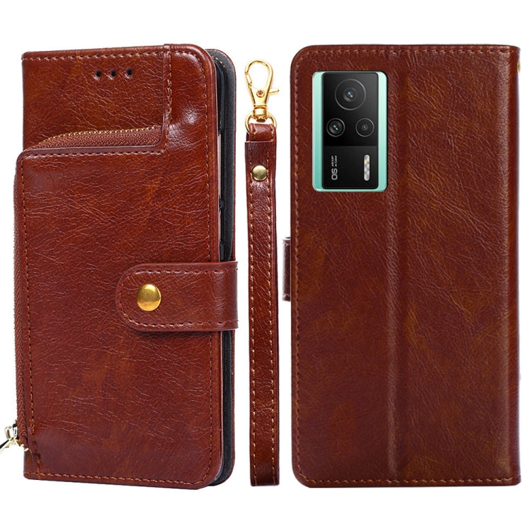 For Xiaomi Redmi K60E Zipper Bag Leather Phone Case