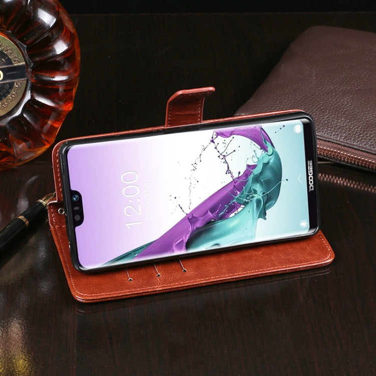For Doogee N10 idewei Crazy Horse Texture Horizontal Flip Leather Case with Holder & Card Slots & Wallet