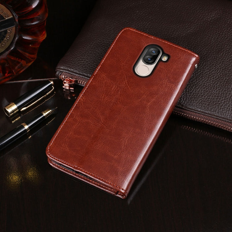 For Doogee X60L idewei Crazy Horse Texture Horizontal Flip Leather Case with Holder & Card Slots & Wallet