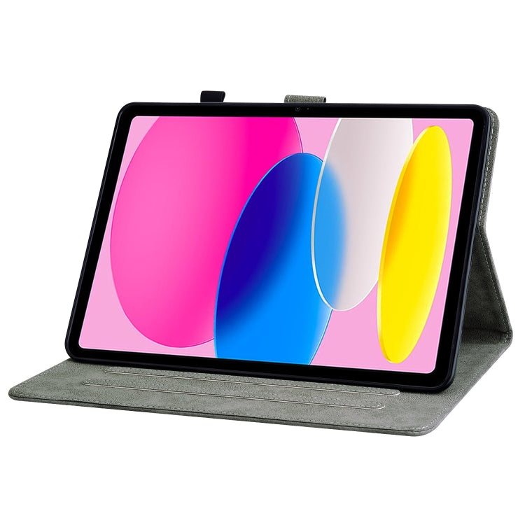 For iPad 10th Gen 10.9 2022 Tiger Pattern Flip Leather Tablet Case