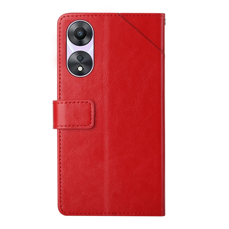 For OPPO Reno8 T 4G HT01 Y-shaped Pattern Flip Leather Phone Case