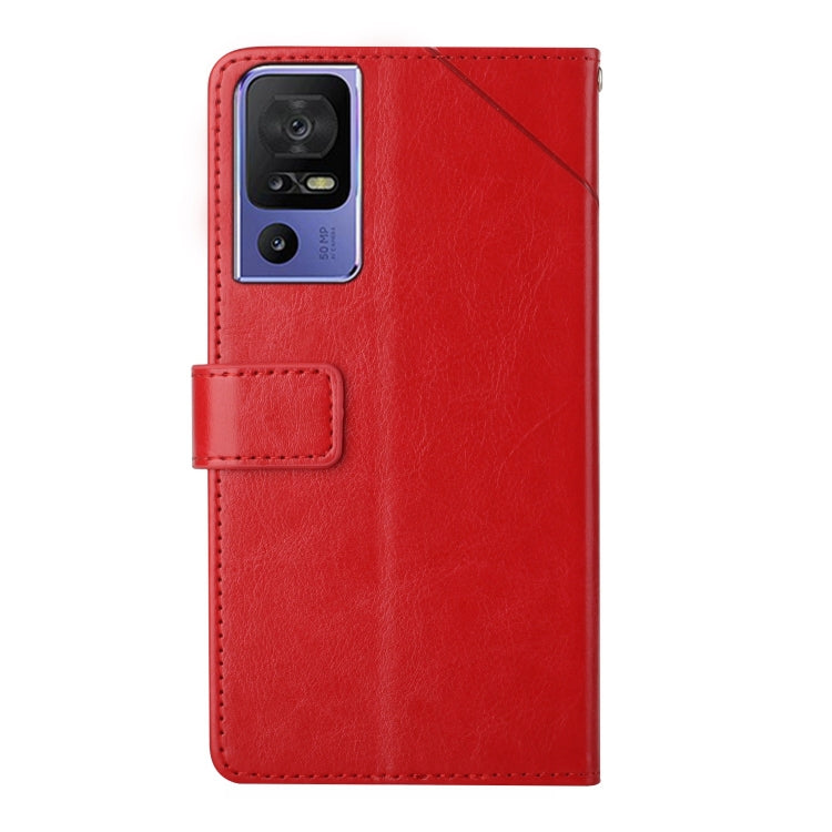 For TCL 40 SE HT01 Y-shaped Pattern Flip Leather Phone Case