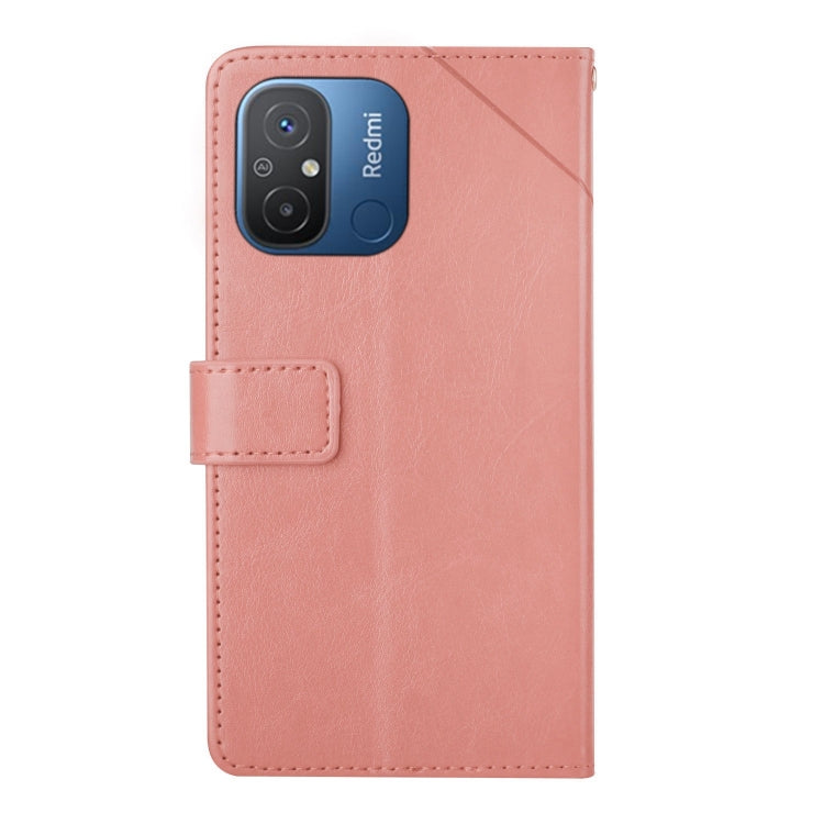 For Xiaomi Redmi 11A 4G HT01 Y-shaped Pattern Flip Leather Phone Case