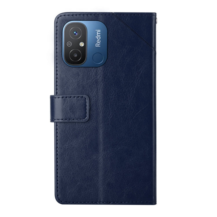 For Xiaomi Redmi 11A 4G HT01 Y-shaped Pattern Flip Leather Phone Case