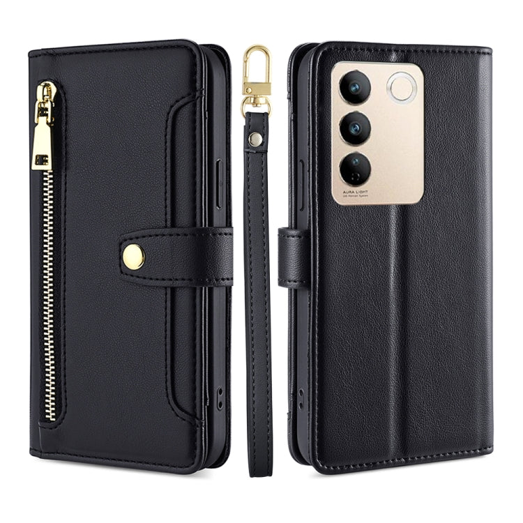 For vivo S16 / S16 Pro Sheep Texture Cross-body Zipper Wallet Leather Phone Case