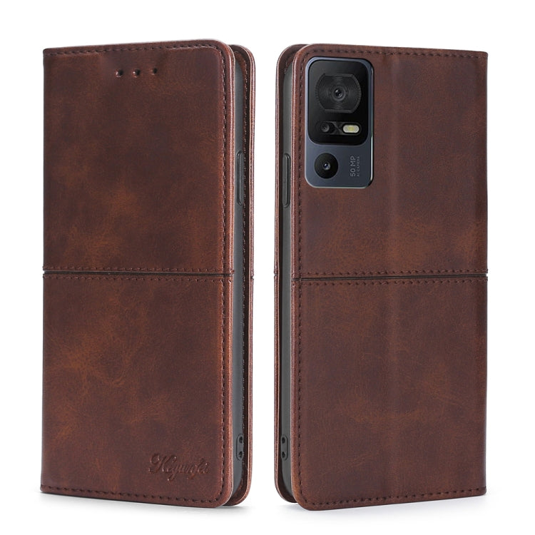 For TCL 40 SE Cow Texture Magnetic Horizontal Flip Leather Phone Case