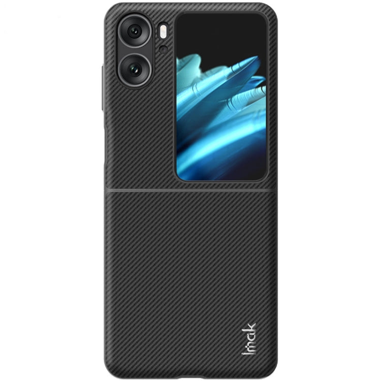 For OPPO Find N2 Flip 5G IMAK Ruiyi Series Carbon Fiber Texture PC Phone Case(Black)