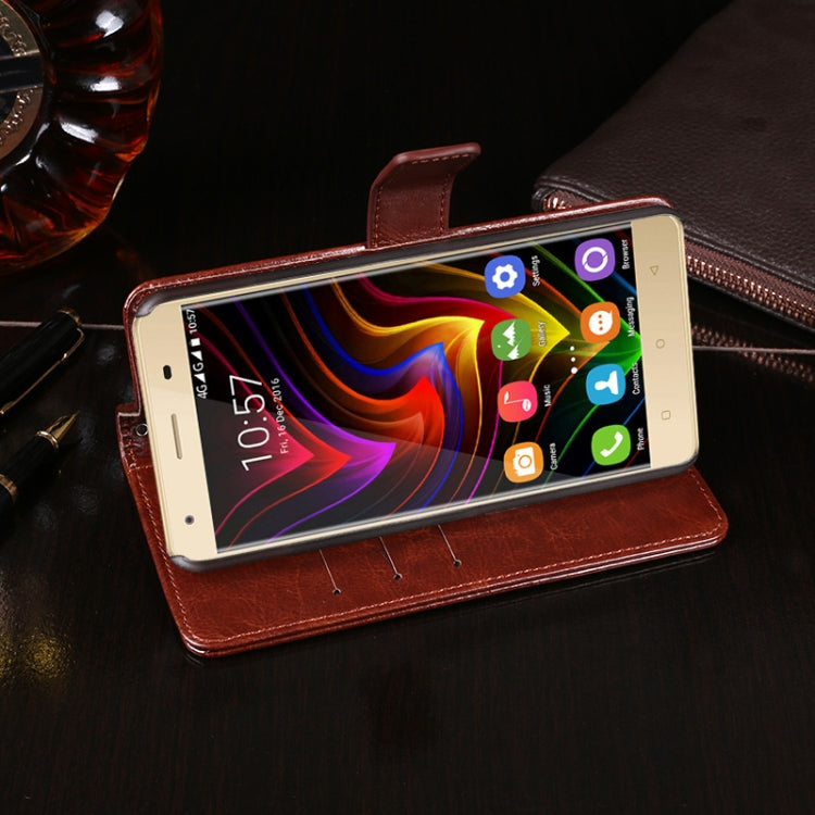 For Oukitel C5 Pro idewei Crazy Horse Texture Horizontal Flip Leather Case with Holder & Card Slots & Wallet