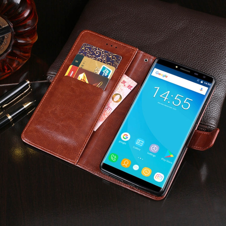 For Oukitel C8 idewei Crazy Horse Texture Horizontal Flip Leather Case with Holder & Card Slots & Wallet